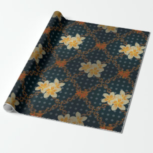 Arabesque. Vintage abstract raster floral seamless Wrapping Paper