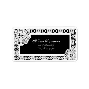 Arabesque White Lace, address labels