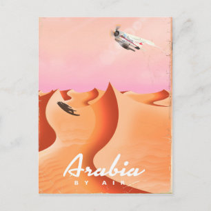 Arabia By Air travel poster Postcard