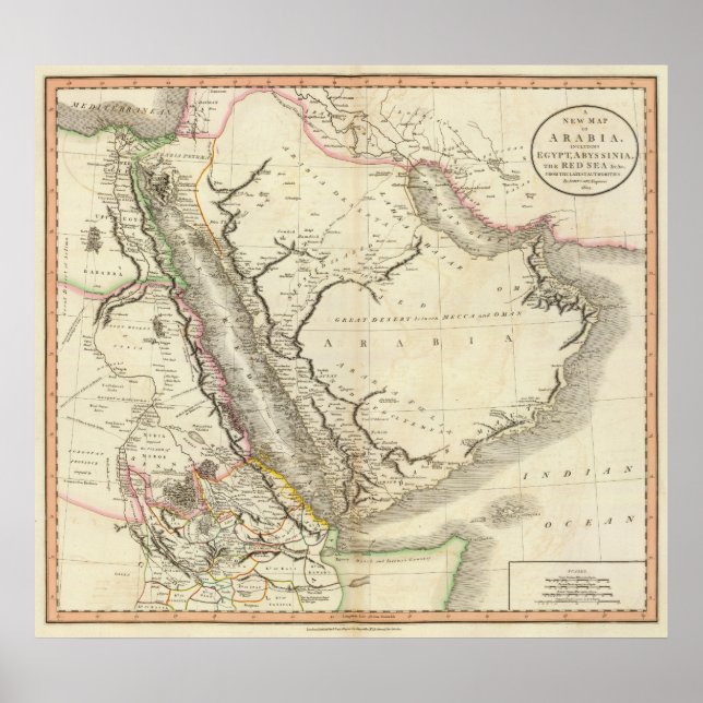 Arabia, Egypt, Abyssinia, Red Sea Poster (Front)