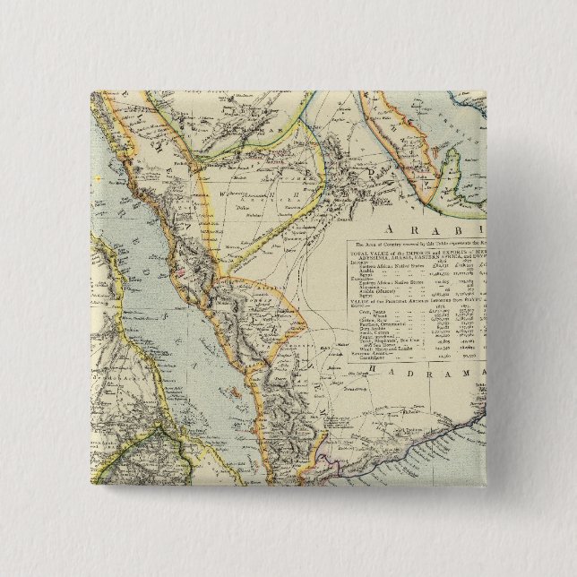 Arabia, Egypt, Nubia, Abyssinia 2 15 Cm Square Badge (Front)