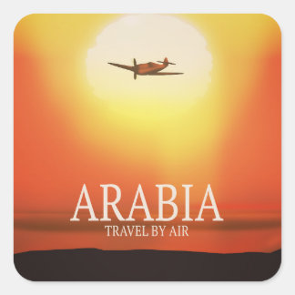Arabia "Travel By Air" Square Sticker