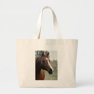 Arabian at Pasture Large Tote Bag