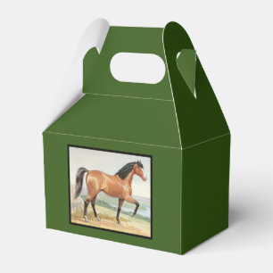 Arabian Bay Horse – Vintage Watercolor Fine Art Favour Box