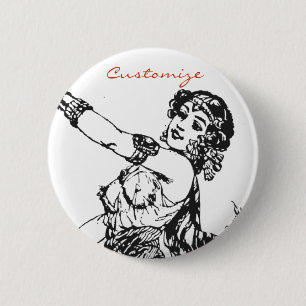 Arabian Belly dancer Vintage Art Thunder_Cove 6 Cm Round Badge
