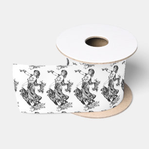 Arabian Belly Dancer Vintage Art Thunder_Cove Satin Ribbon