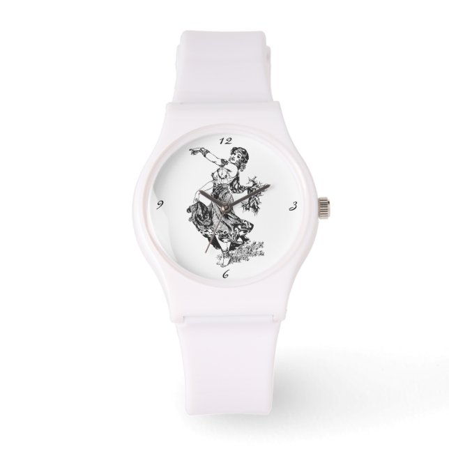 Arabian Belly dancer Vintage Art Thunder_Cove Watch (Front)