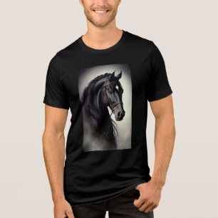 arabian black horse tshirt