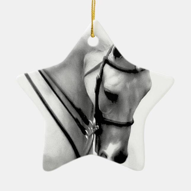 Arabian Horse Ceramic Tree Decoration (Front)