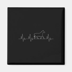 Arabian Horse Heartbeat Funny Equestrian Animal Lo Magnet