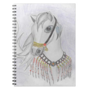 Arabian Horse in Indian Costume in Colour Pencil Notebook