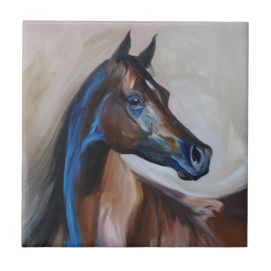 Arabian Horse Painting Tile