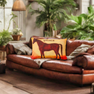 Arabian horse - personalised  lumbar cushion