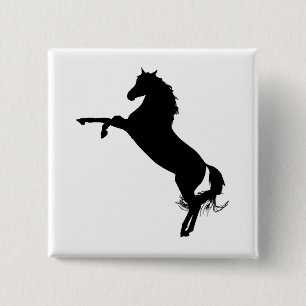 Arabian Horse Silhouette 15 Cm Square Badge