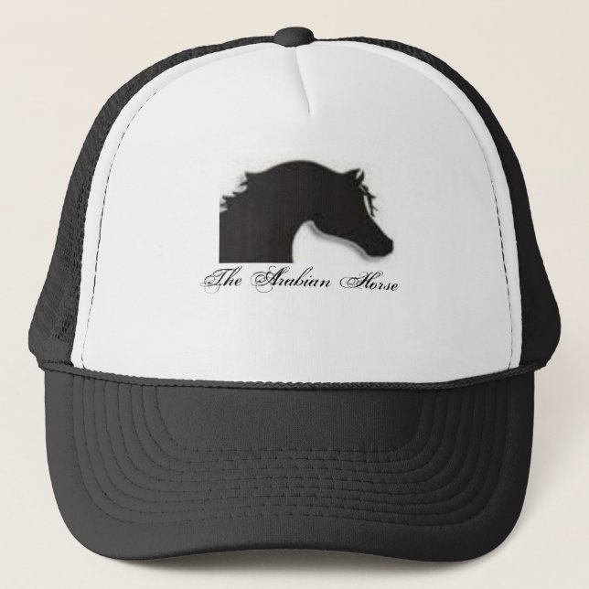 Arabian Horse Silhouette Trucker Hat (Front)