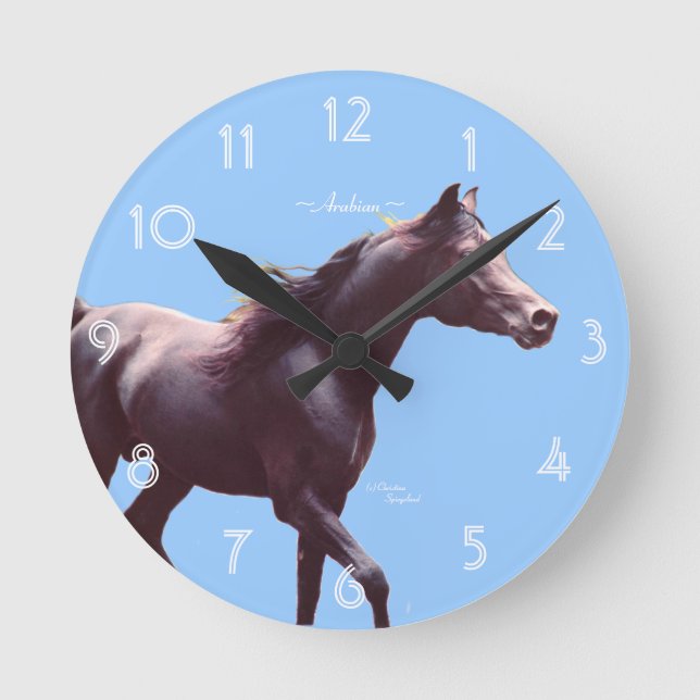 Arabian horse Wall Clock (Front)