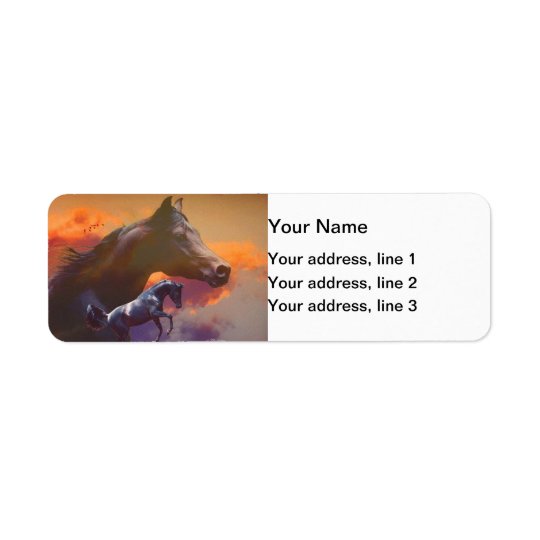 Arabian Horses Address Label