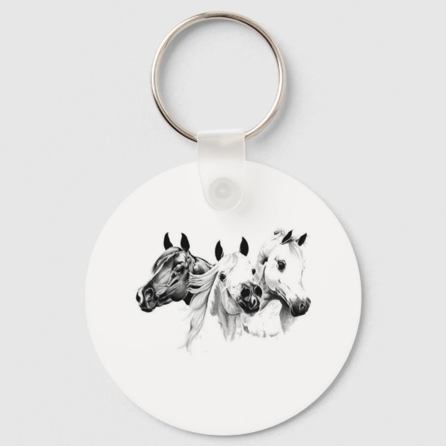 Arabian Horses Key Ring (Front)