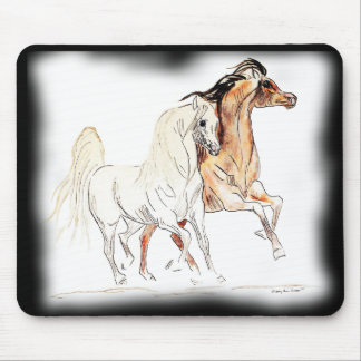 Arabian Horses Mouse Pad - Two Friends Tu