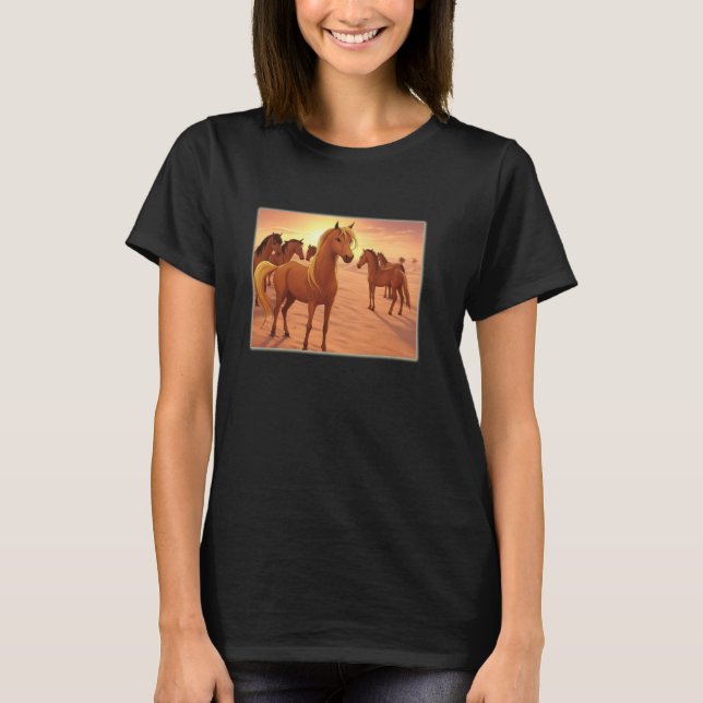 Arabian Horses T-Shirt (Front)
