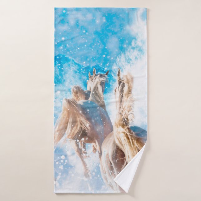 ARABIAN HORSE'S WINTER TAILS BATH TOWEL (Bath Towel)