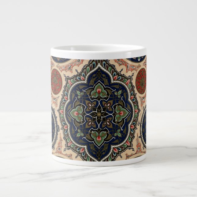 Arabian Intricate Retro Pattern Large Coffee Mug (Front)