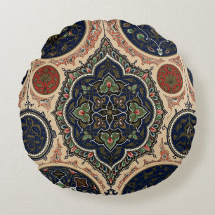 Arabian Intricate Retro Pattern Round Cushion