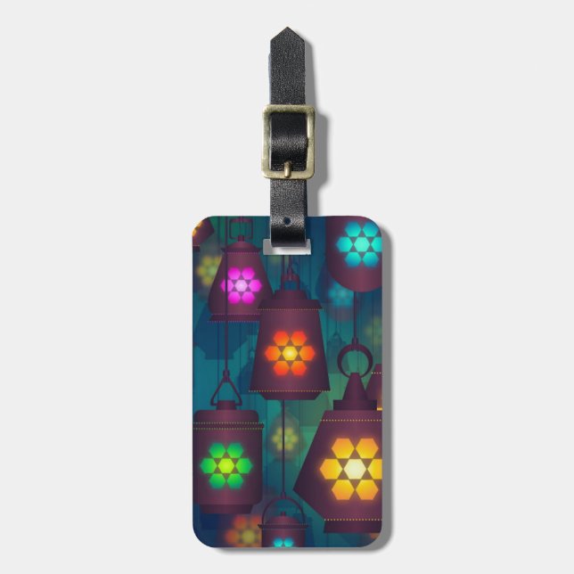 Arabian Lanterns Middle Eastern design Luggage Tag (Front Vertical)