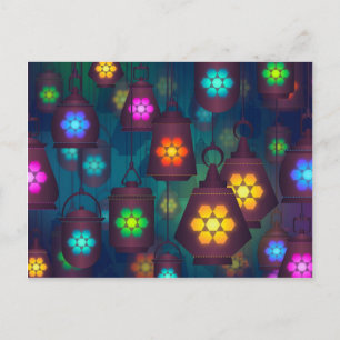 Arabian Lanterns Middle Eastern design Postcard