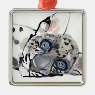 Arabian Leopard 2008 3 Metal Tree Decoration