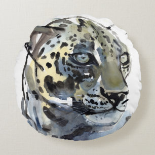 Arabian Leopard 2008 4 Round Cushion