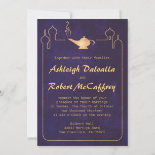 Arabian Magic Lamp Wedding Invitations