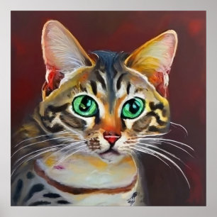 Arabian Mau Cat  Poster