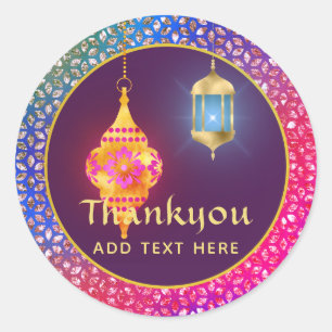 Arabian, Moroccan, Bollywood Party Personalised Classic Round Sticker