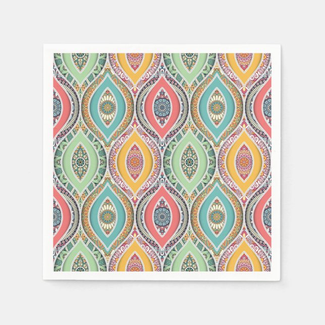 Arabian Moroccan mandala dinner party Napkin (Front)