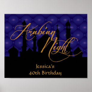 Arabian Night, 40th Birthday Party Poster