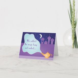 Arabian Night Magic Lamp Get Well Soon Wish Card