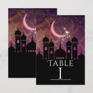 Arabian Night Moroccan Middle Eastern Table Number