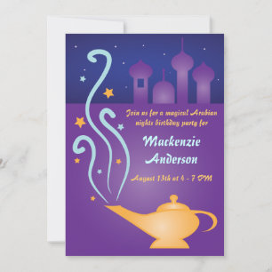 Arabian Nights 2 Magic Lamp Invitations