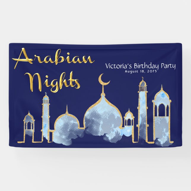 Arabian Nights Birthday Banners (Horizontal)