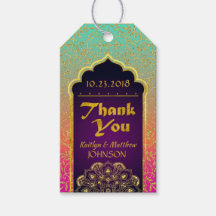Arabian Nights Bollywood Thank You Gift Tag