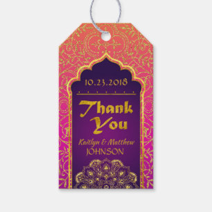 Arabian Nights Bollywood Thank You Gift Tag