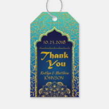 Arabian Nights Bollywood Thank You Gift Tag