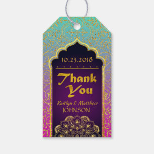 Arabian Nights Bollywood Thank You Gift Tag