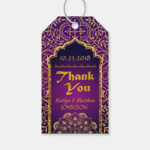 Arabian Nights Bollywood Thank You Gift Tag
