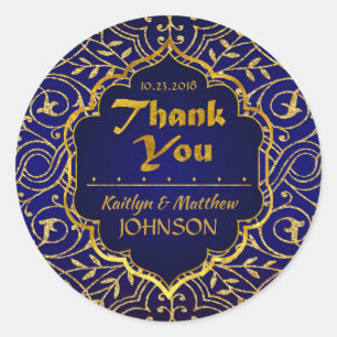 Arabian Nights Bollywood Thank You Label
