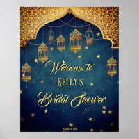 Arabian nights Bridal shower personalised welcome