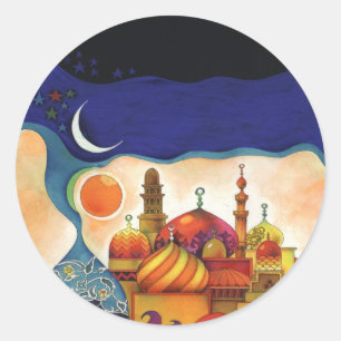 arabian nights classic round sticker