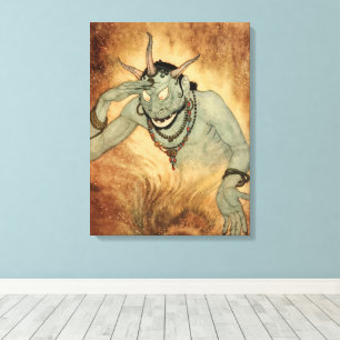 Arabian Nights Genie by Edmund Dulac Canvas Print