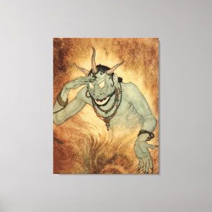 Arabian Nights Genie by Edmund Dulac Canvas Print